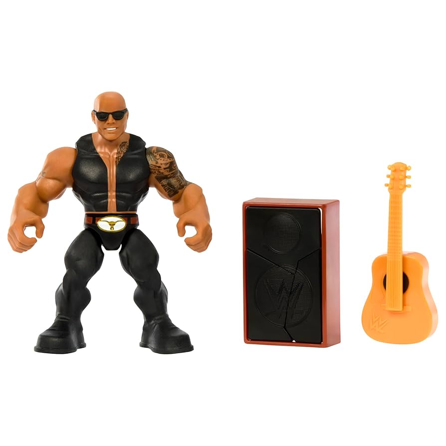 Amazon.com: WWE The Rock Knuckle Crunchers 4 Toy Wrestling